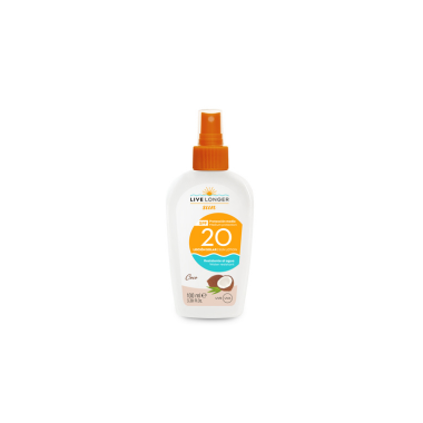 LIVE LONGER SUN LOCION MONOI Y COCO SFP 20 100 ML SPRAY