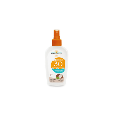 LIVE LONGER SUN LOCION MONOI Y COCO SFP 30 100 ML SPRAY
